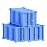 Container Stack 3D Icon Illustration png