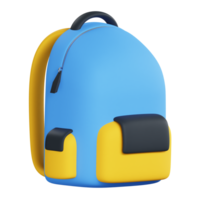 icono 3d del bolso de escuela png