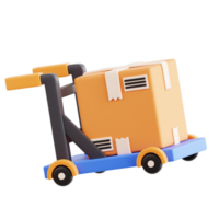 Package Dolly 3D Icon Illustration png