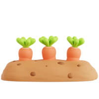 carota agricoltura 3d icona illustrazione png