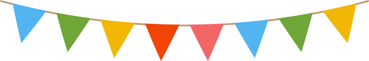il bandiera festa Multi colore impostato per arredamento concetto png