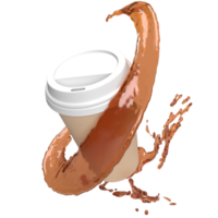 das Kaffee Tasse png Bild zum heiß trinken Konzept 3d Wiedergabe.