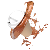 das Kaffee Tasse png Bild zum heiß trinken Konzept 3d Wiedergabe.