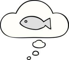 cartoon fish symbol with thought bubble png