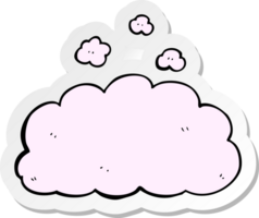 sticker of a cartoon fluffy pink cloud png