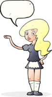 camarera de dibujos animados con burbujas de discurso png