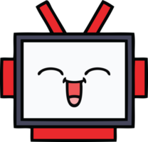 fofa desenho animado do uma robô cabeça png