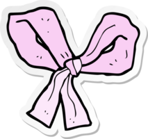 sticker of a cartoon pink bow png