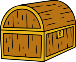 hand drawn cartoon doodle of a treasure chest png