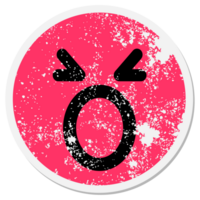 simple shouting face circle png