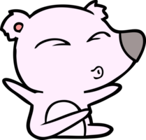 cartoon whistling bear png