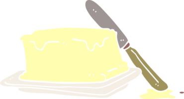 manteiga e faca do doodle dos desenhos animados png