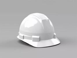 AI generated Blank White Construction Helmet Mockup photo