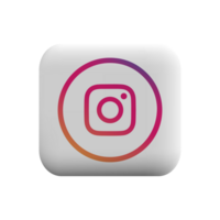 Instagram button icon. instagram screen social media and social network interface template png