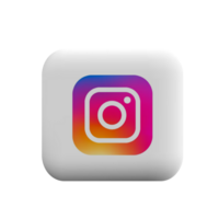 Instagram button icon. instagram screen social media and social network interface template png