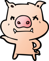 porco de desenho animado com raiva png
