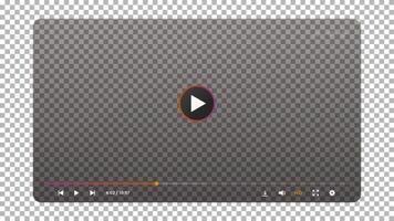 Video player transparent screen interface vector