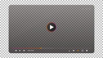 Video player transparent screen interface vector