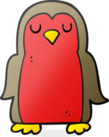 hand drawn cartoon christmas robin png