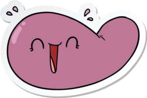 sticker of a cartoon gall bladder png