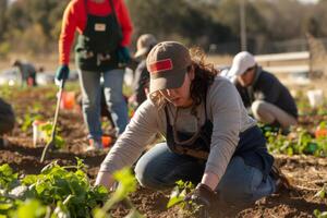 AI generated Down Syndrome or sick person Down syndrome and Volunteer working environment Future labor photo