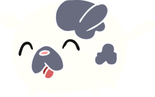 desenho animado ilustração kawaii fofa fragmento cachorro png