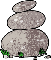 cartoon large stacked stones png