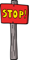 panneau de signalisation de dessin animé doodle png