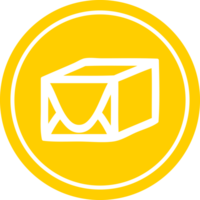 wrapped parcel circular icon symbol png