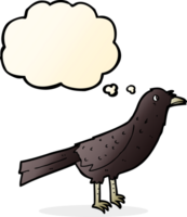 cartoon crow with thought bubble png