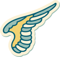 sticker of tattoo in traditional style of a wing png