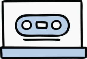 mignonne dessin animé de une rétro cassette png