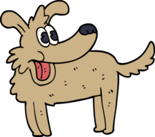 cartoon doodle happy dog png