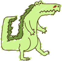 desenho de giz de crocodilo png