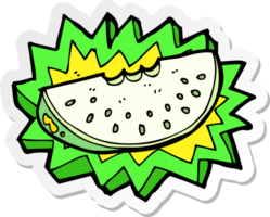 sticker of a cartoon melon slice png