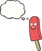 hand drawn thought bubble cartoon ice lolly png