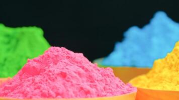 Pink Color Powder For Holi Festival photo