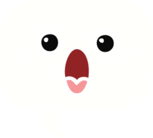 flat color retro cartoon of a speech bubble png