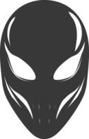 AI generated Silhouette Spooky Mask for the masquerade black color only vector