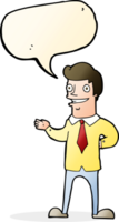 cartoon salesman with speech bubble png