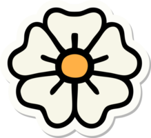 adesivo de tatuagem em estilo tradicional de uma flor png