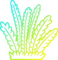 frio gradiente linha desenhando do uma desenho animado crescendo plantas png