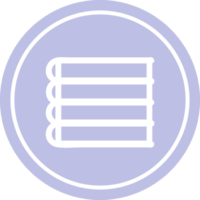 stack of books circular icon symbol png