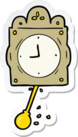 sticker of a cartoon ticking clock png