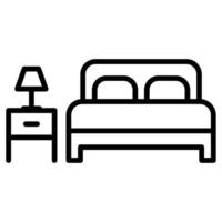 Hotel Suite icon line vector illustration