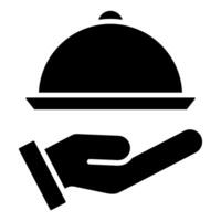 Room Service icon line vector illustration