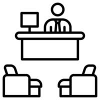 Hotel Lobby icon line vector illustration