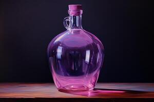 AI generated Vibrant Purple pink bottle. Generate Ai photo