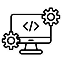 Software Development icon line vector illustration