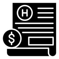 Hotel Bill icon line vector illustration